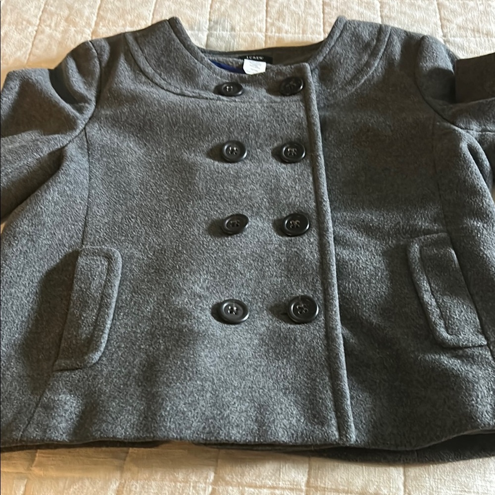 Gray Double-Breasted Cropped Blazer - image 3